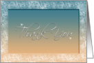 Thank You - Blue and brown - floral card