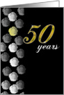 Golden anniversary - 50 years - black with roses card