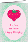 Happy birthday - strawberry heart card