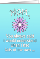 Mother appreciation - thank you, mom - purple daisy card