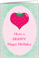 Happy birthday - strawberry heart card