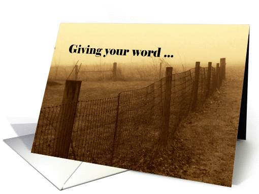 Giving your word card (923804)