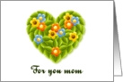 Mother’s Day flower heart for mom card