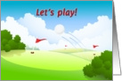 Let’s play- golf invitation card