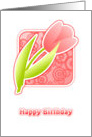 Birthday tulip pink card