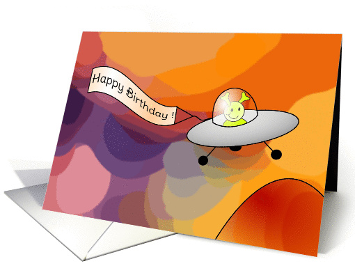 Out of space- happy birthday card (927258)