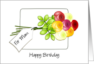 Roses for mom- happy birthday card