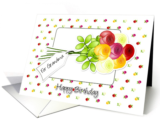 Roses for my grandma- happy birthday card (927490)