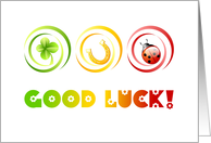 Good luck card with lucky charms card