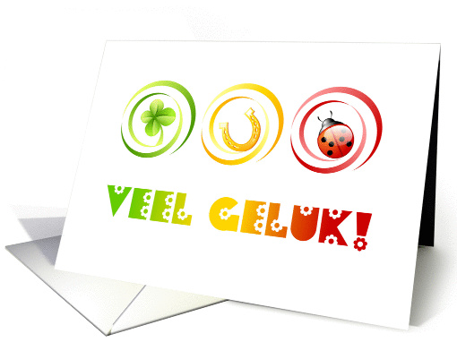 Dutch good luck card with lucky charms card (940107)