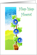 Dutch Happy birthday with floral climber card