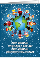 Christmas card Caroling around the world- Dutch card