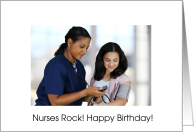 Nurses Rock! Happy Birthday! card
