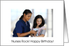 Nurses Rock! Happy Birthday! card