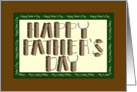 ’Happy Father’s Day’ sculpted from wood and wire card