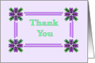 Thank you with pinks and greens card