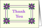 Thank you with pinks and greens card