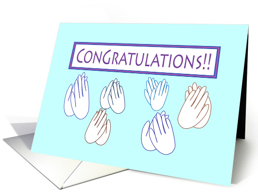 applauding hands congratulations card (931249)
