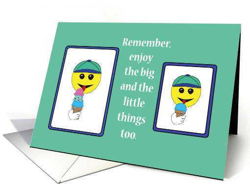 Encouragement, even one scoop of ice cream is good card (935994)