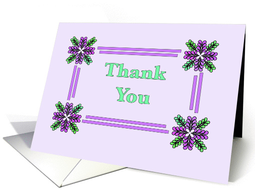 Thank you with pinks and greens card (938010)