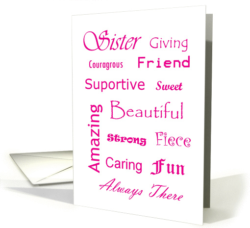 sister Birthday card (1046083)