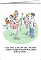 Lacrosse LAX Cell Phone Happy Birthday card