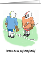 Lacrosse LAX Face Off Birthday card