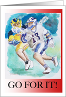 Lacrosse LAX Good Luck card