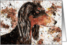 Abstract Painting Saluki Hound Dog Blank Note Card