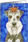 King Schnauzer Dog Painting Blank Note Card