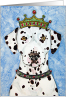 King Crown Liver Dalmatian Dog Blank Card