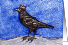 King Raven Crow Black Bird Blank Card