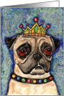 King Fawn Pug Dog Puppy Blank Card