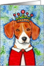 King Beagle Hound Dog Painting Blank Note Card