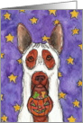 Halloween Ghost Pharoah Dog Trick or Treat card