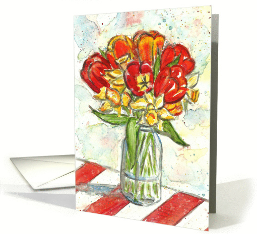 Happy Mothers Day Colorful Flower Bouquet card (1076742)