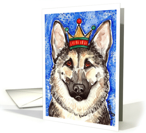 King German Shepherd Dog Art Blank Any Occasion card (1091150)