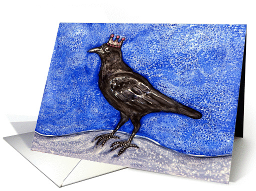 King Raven Crow Black Bird Blank card (932180)