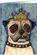 King Fawn Pug Dog Puppy Blank Card
