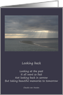 Looking back sympathy card with poem card