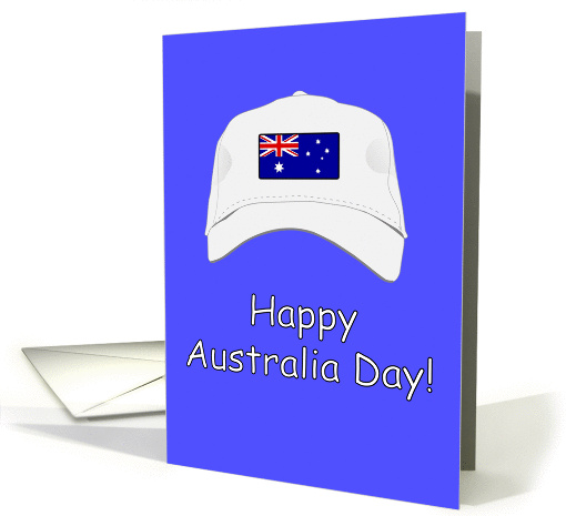 Happy Australia Day Greeting Card - White Cap With... (938774)