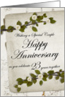 Wishing a Special Couple Happy Anniversary 23 Years together card