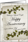 Wishing a Special Couple Happy Anniversary 31 Years together card