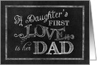 A Daughter’s First Love is Her Dad Father’s Day card