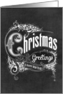 Chalkboard Christmas Greetings & Happy New Year card