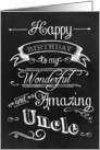 Chalkboard Birthday Amazing Uncle card