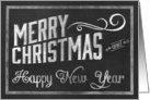 Merry Christmas Chalk Board Art card