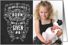 For unto us a Child is Born Photo Card