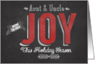 Wishing you Much Joy this Holiday Season Aunt & Uncle card