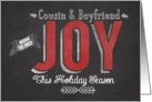 Wishing you Much Joy this Holiday Season Cousin & Boyfriend card